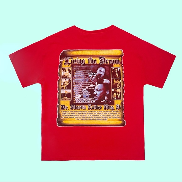 Y2K vintage bright red Martin Luther King. - Picture 2 of 4